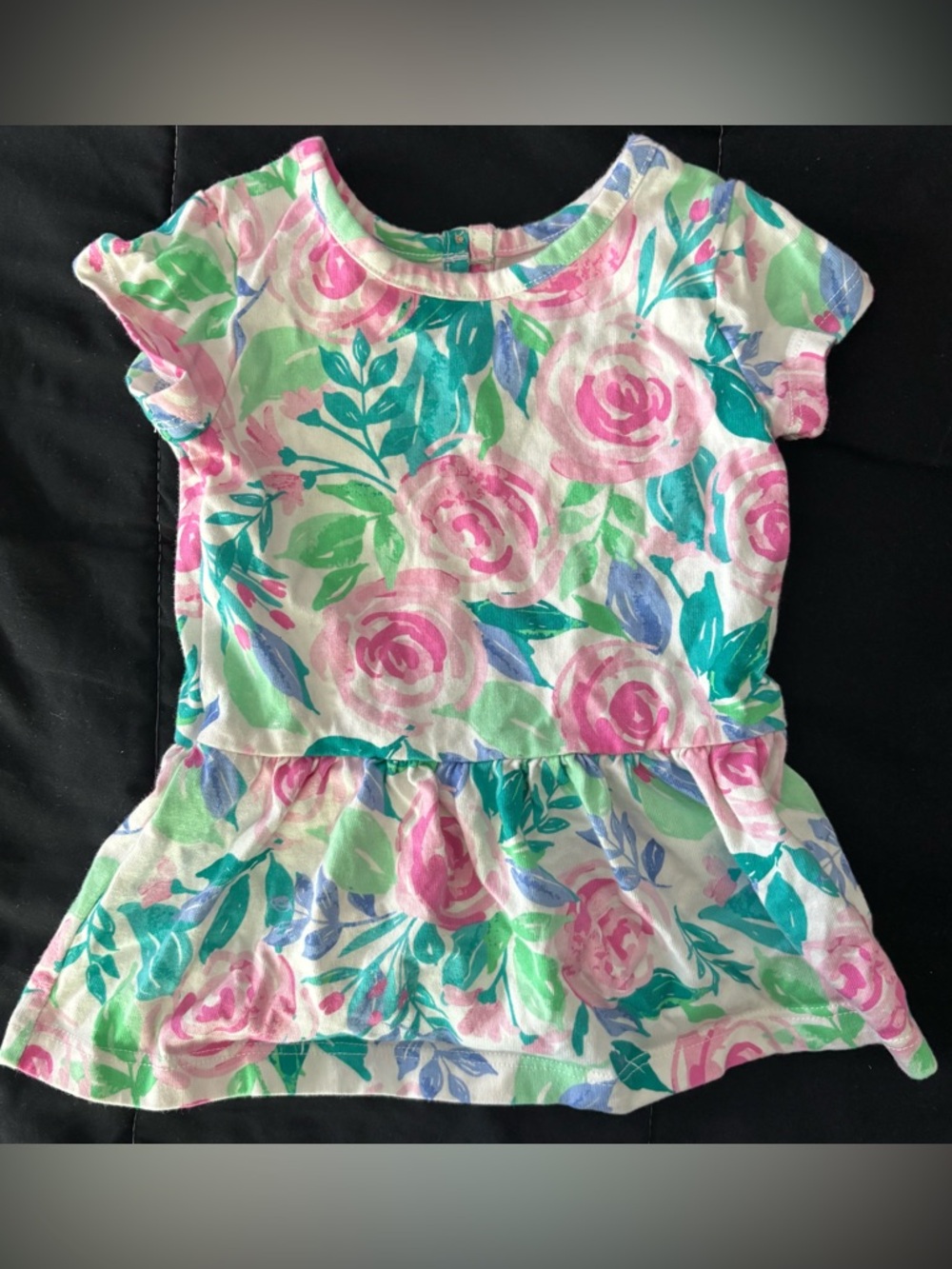 wonder nation Floral Ruffle Tee in Pink, Teal & Mint